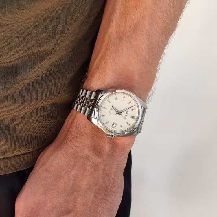 Jubileelänk silver / rostfritt stål 19mm 20mm 22mm jubilee