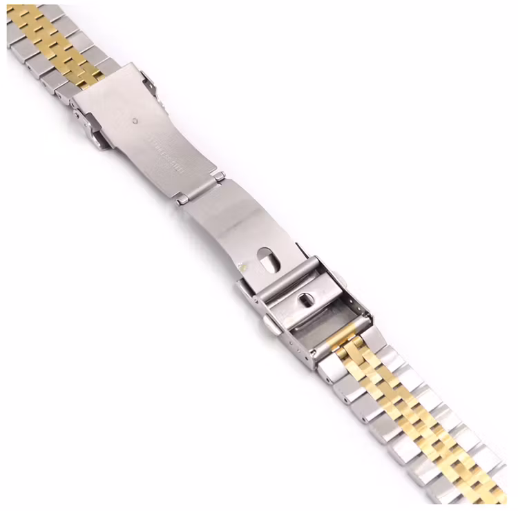 Jubileelänk seiko skx skx007 seiko 5 sports skx009 med dubbellås twotone guld och silver 20mm & 22mm