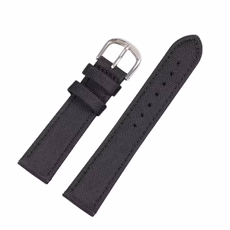 Svart klockarmband sailcloth canvas