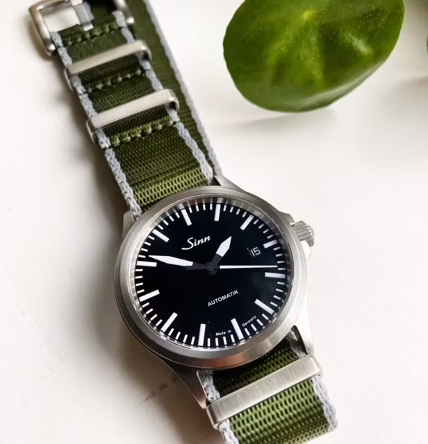 Seatbelt Nato green and grey 20mm 22mm
