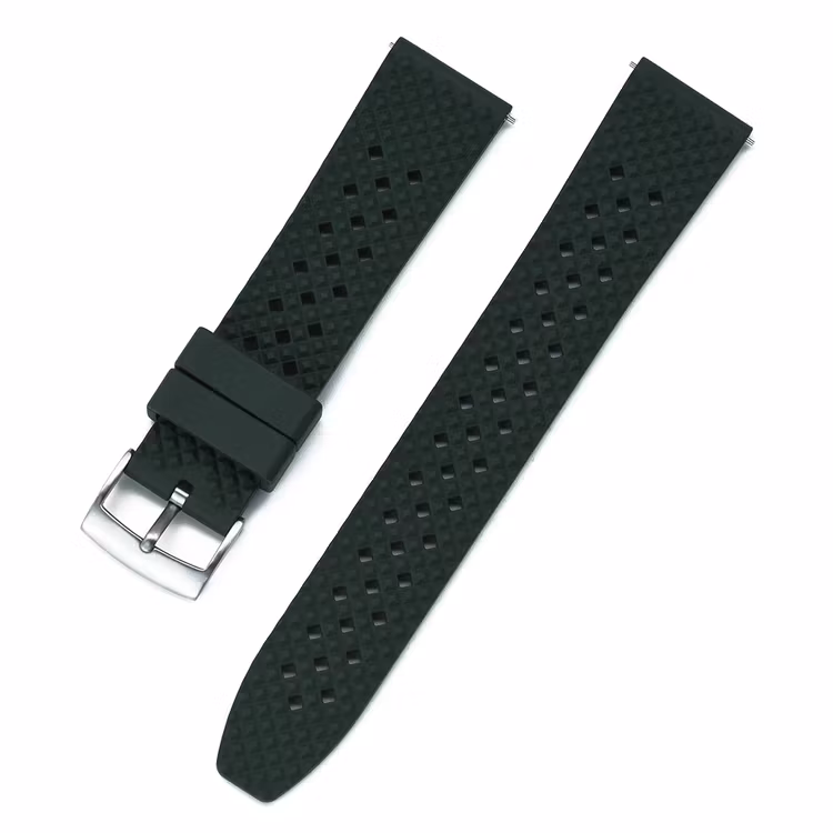 Honeycomb FKM green rubber watch band 18mm 20mm 22mm 24mm
