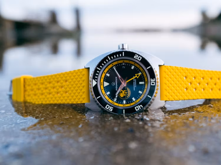 Honeycomb FKM yellow rubber watch band 18mm 20mm 22mm 24mm