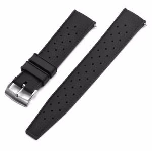 Tropical klockarmband av svart gummi