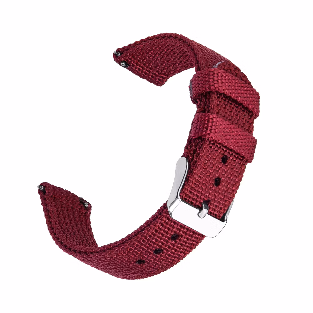 Red two piece nylon nato strap