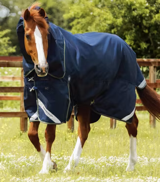 Premier Equine Titan 40g Utetäcke med Snug-Fit-hals – Navy