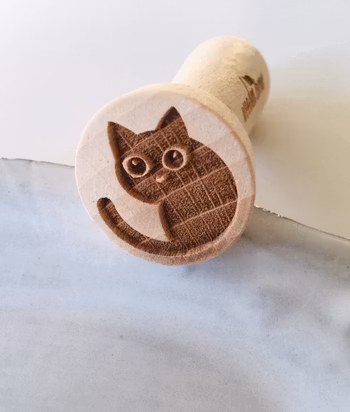 Stämpel Katt rund