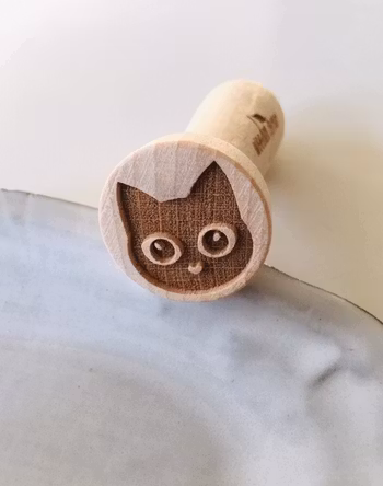 Stämpel Kattansikte rund