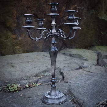 Hög kandelaber metall
