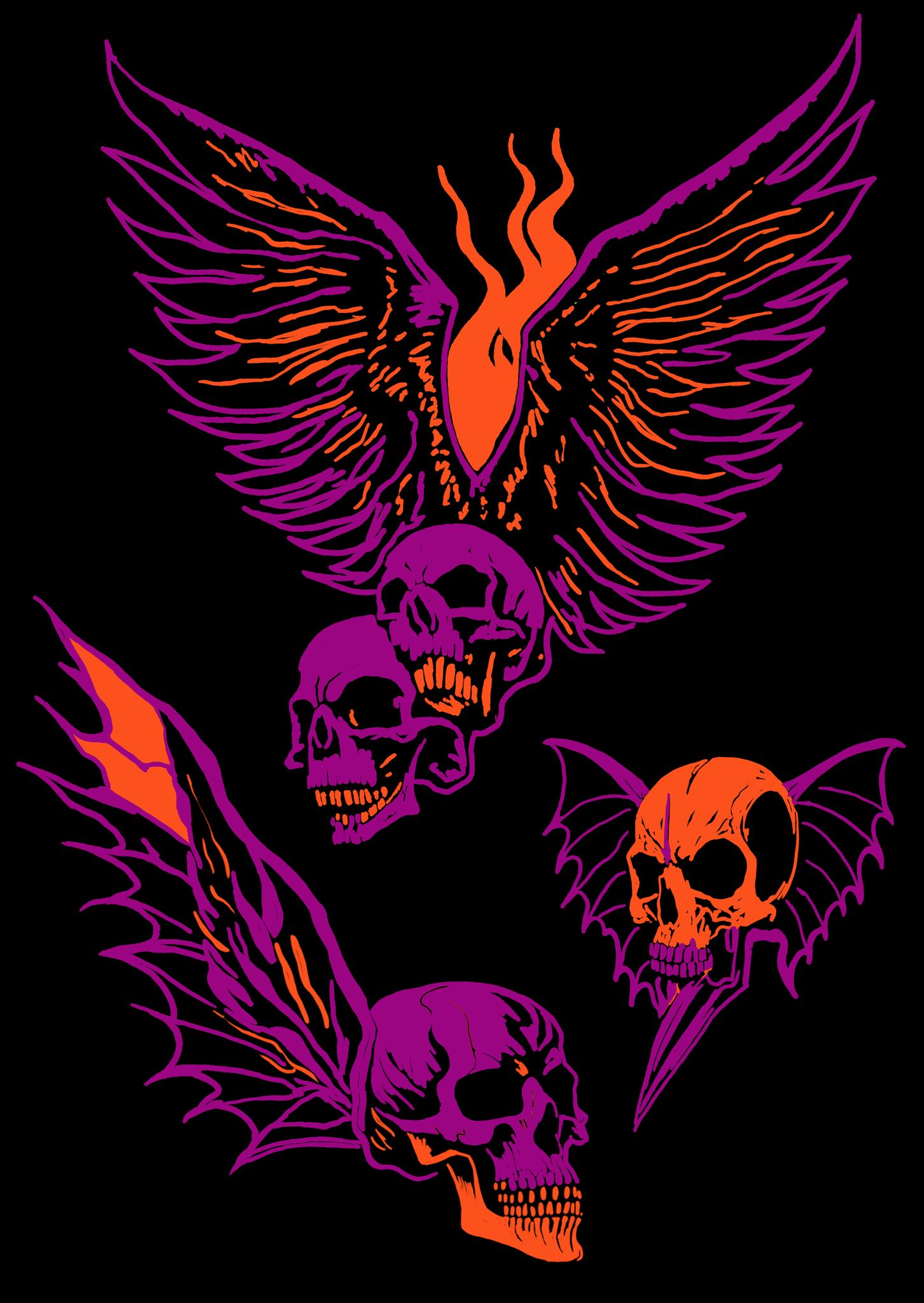 Neon Skull #2 poster