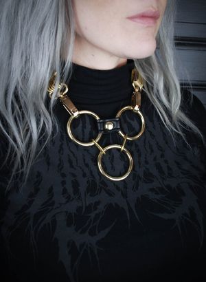 Triple Goddess Necklace Gold