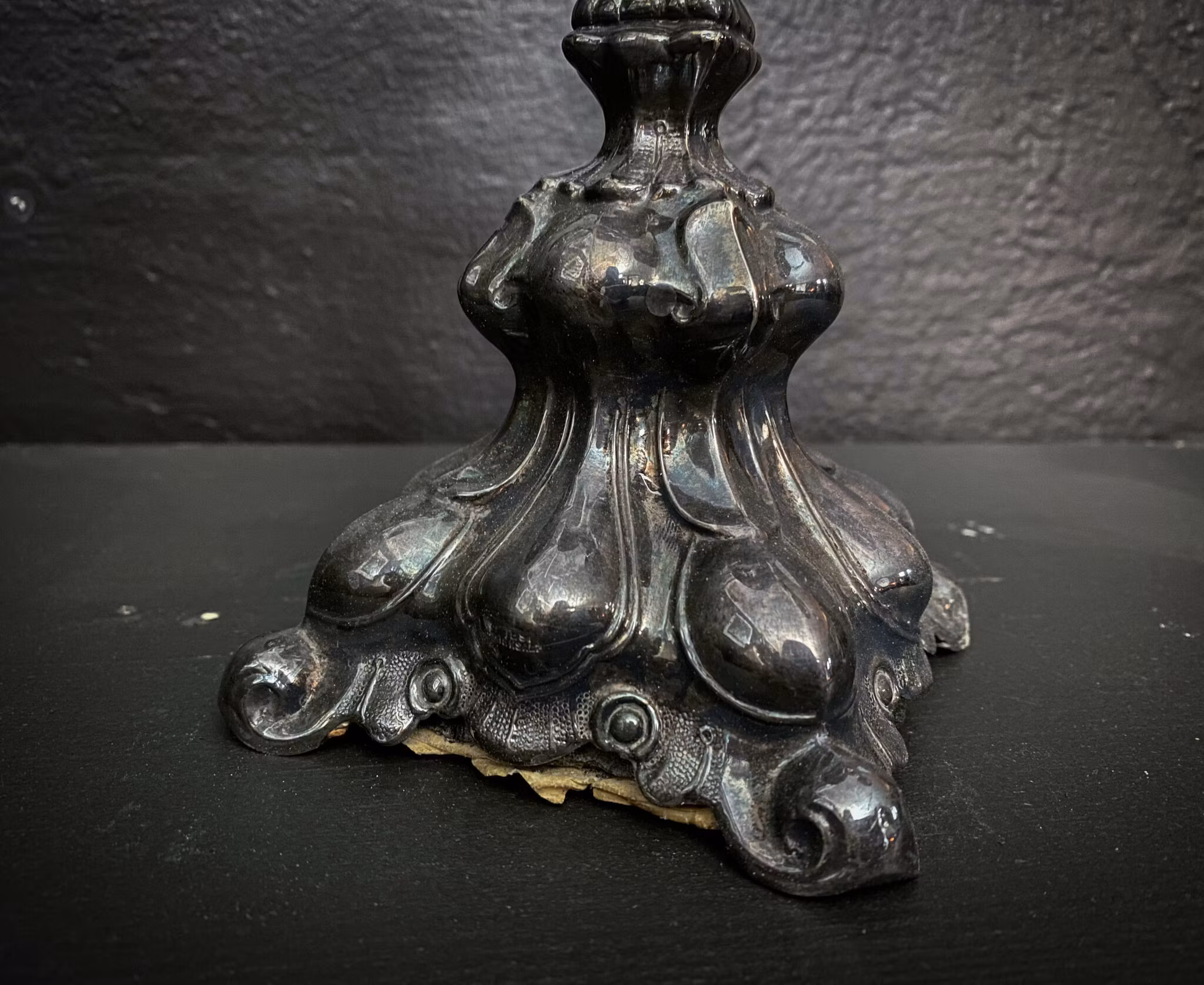 Three-armed candlestick silver