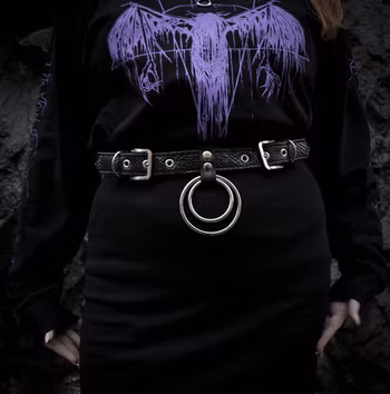 Dubbel O-ring bälte silver