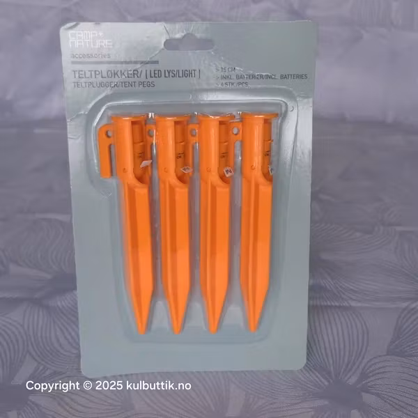 Teltplugger med LED-lys