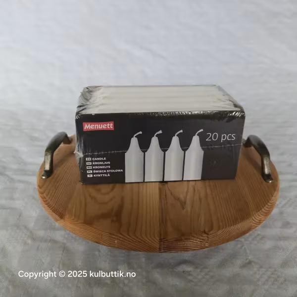 Menuett Kronelys 100% Stearin 20-pk