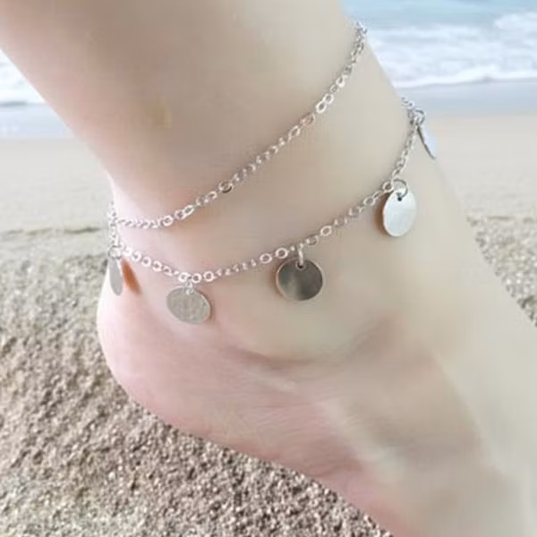 Dobbelt Ankelkjede med Mynter