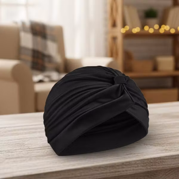 Turban Hodeplagg Svart - Myk & Elegant