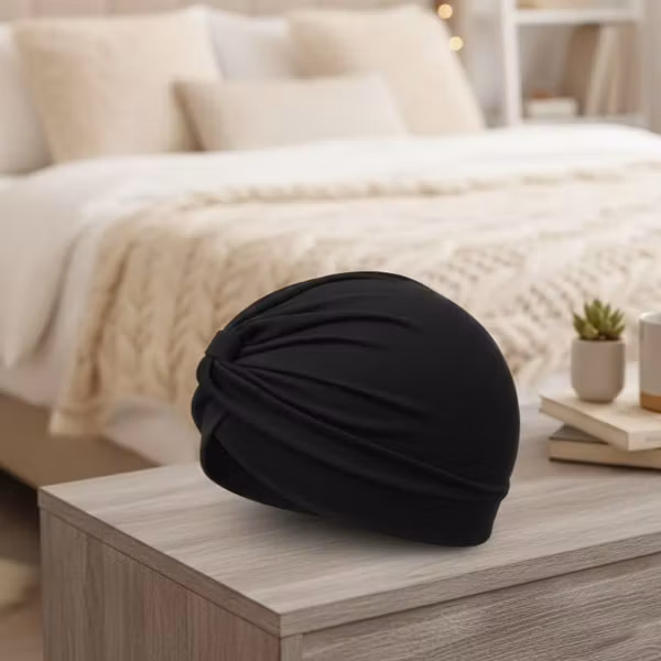 Turban Hodeplagg Svart - Myk & Elegant