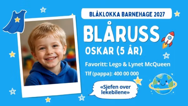 Barnehageruss 2027 • Rosaruss Kort (Miniruss)