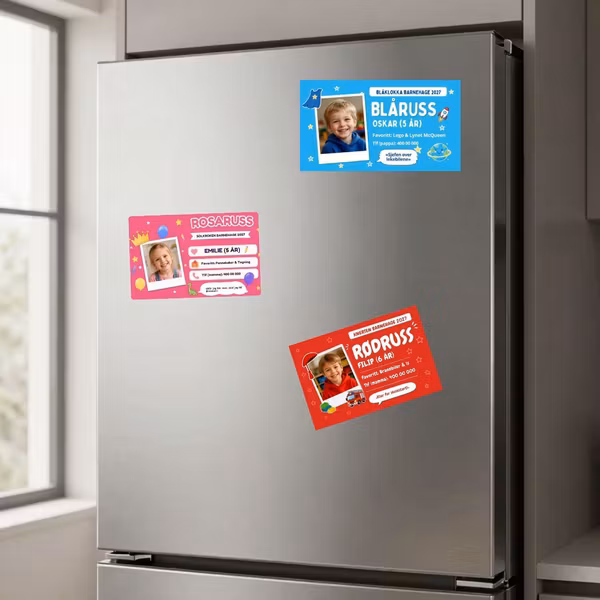 Barnehageruss Family Magnet (Kjøleskapsmagneter 85×55 mm)