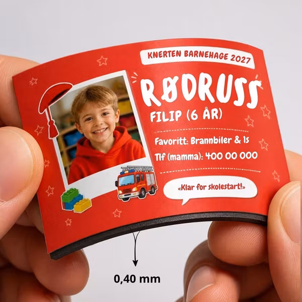 Barnehageruss Family Magnet (Kjøleskapsmagneter 85×55 mm)