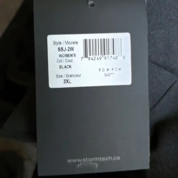 Stormtech SSJ-2W 3-i-1 Damejakke 3XL Svart