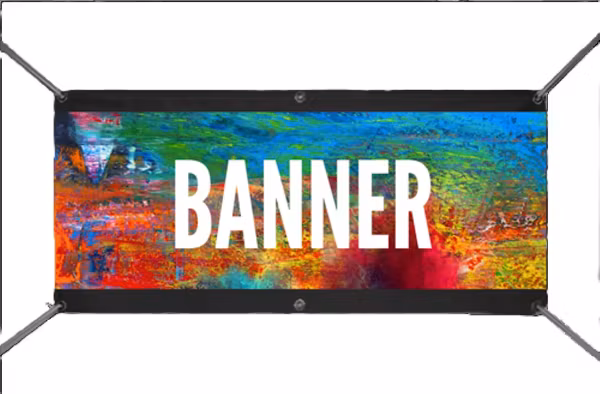 Reklamebanner etter Mål m/ Maljer & Kantforsterkning
