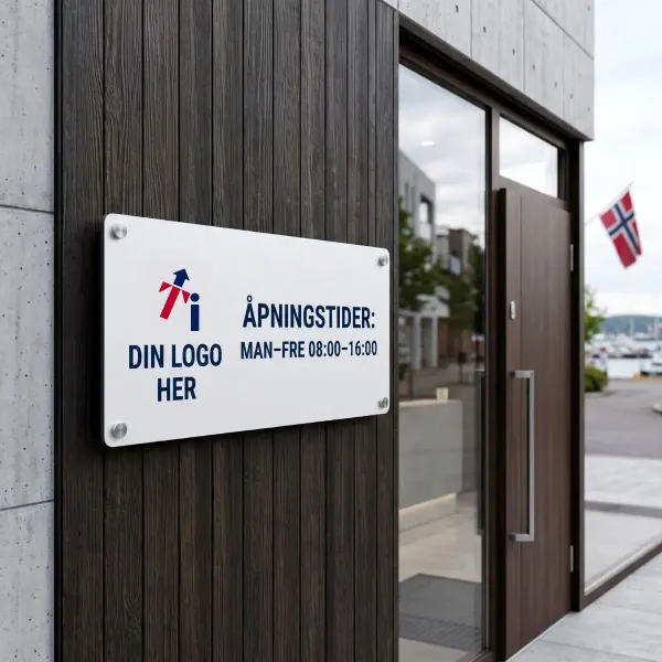 Fasadeskilt & Byggeplasskilt (Alu-sandwich Dibond 3 mm)