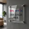 Eksklusivt Akrylskilt m/ Stål Avstandsstykker (Plexiglass 4 mm)