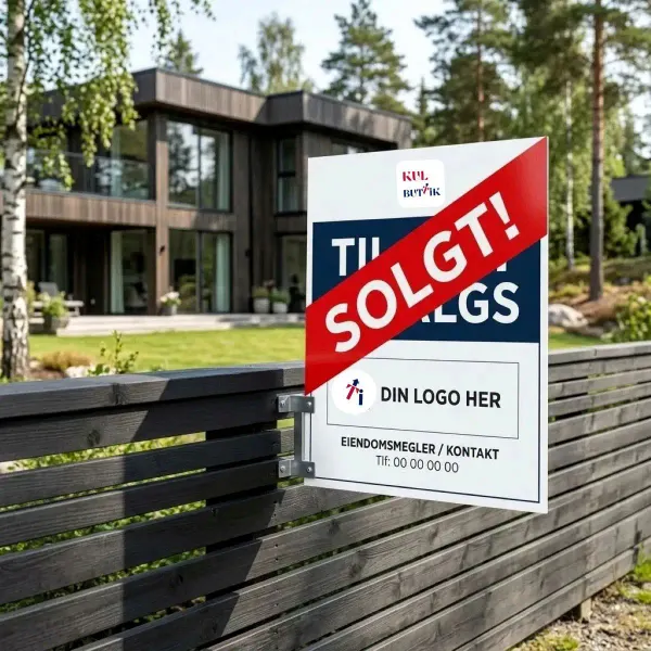 Eiendomsskilt & Meglerskilt ("Til Salgs" / Tomteskilt i 3 mm Dibond)