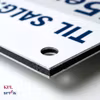 Eiendomsskilt & Meglerskilt ("Til Salgs" / Tomteskilt i 3 mm Dibond)