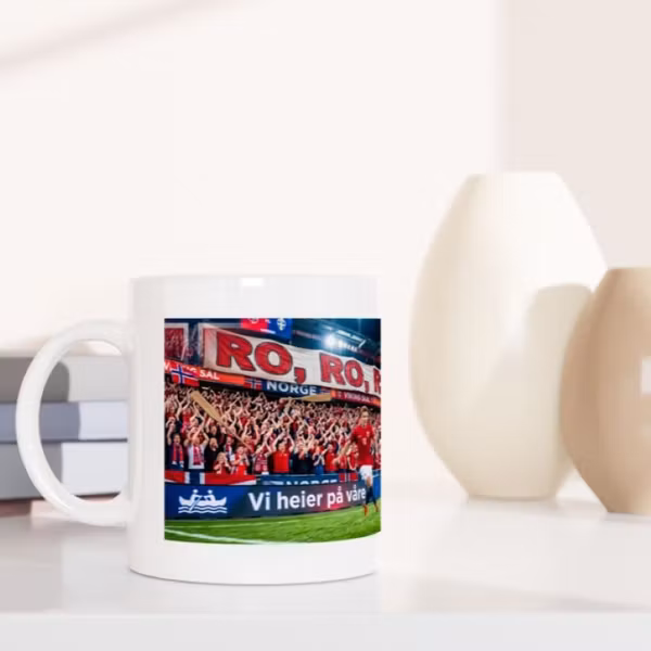 Norge Supporter Kaffekopp 3,3 dl – «Ro, Ro Din Båt»