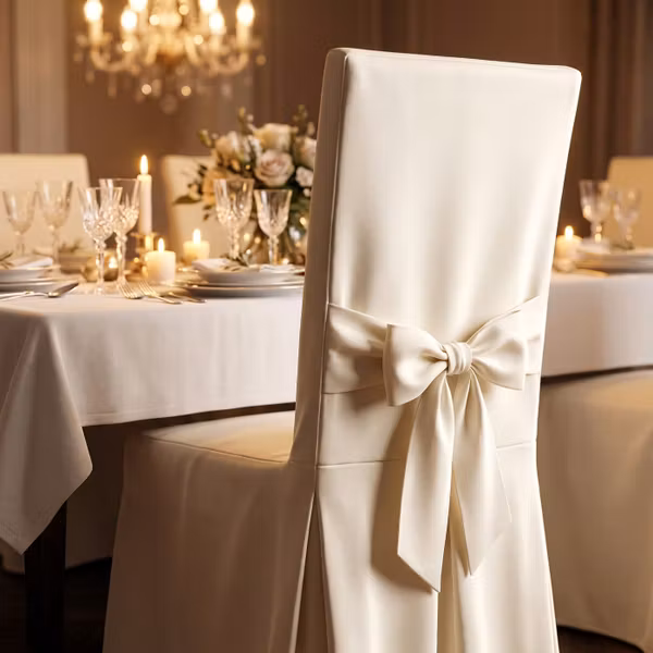 Elegante Stoltrekk med Dekorativ Sløyfe 45×45 cm (Helt nye i forpakning)