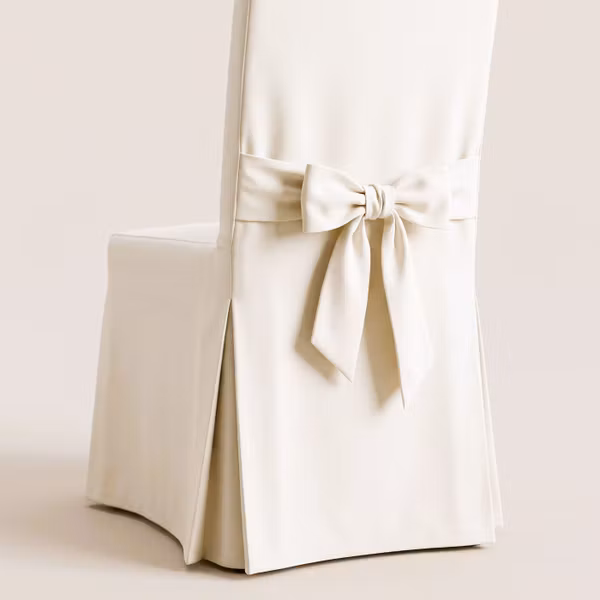 Elegante Stoltrekk med Dekorativ Sløyfe 45×45 cm (Helt nye i forpakning)