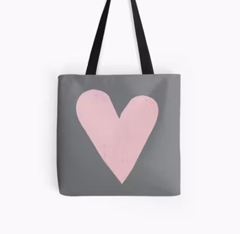 Tygpåse Rosa Hjärta