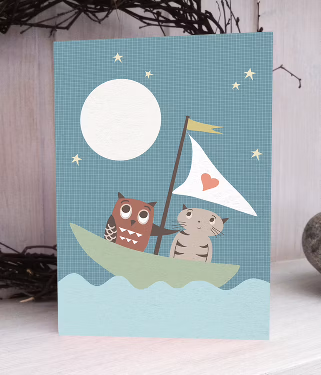Kort - Owl and Cat