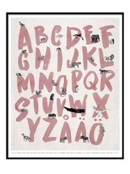 Alfabet Poster - Rosa