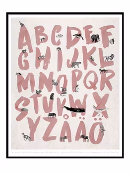 Alfabet Poster - Rosa