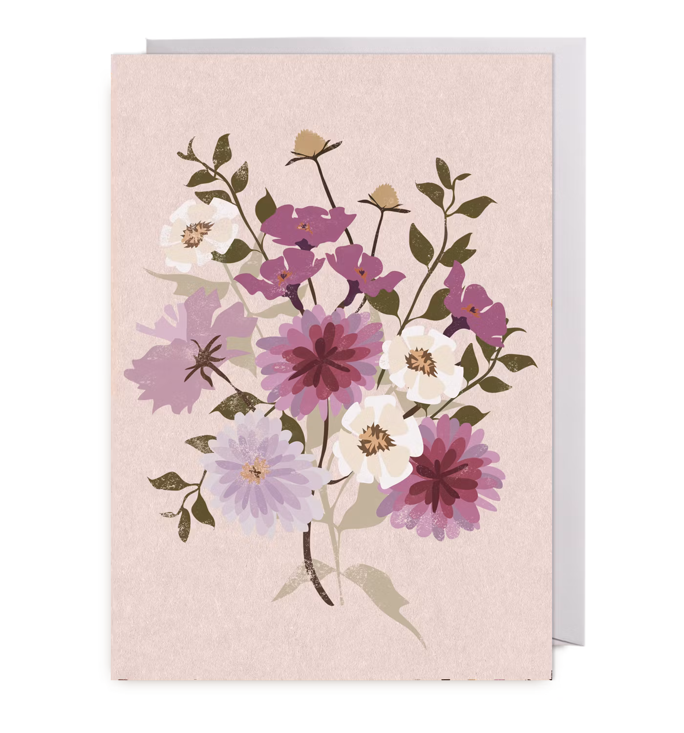Kort - Bukett Rosa