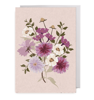 Kort - Bukett Rosa