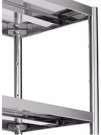 Hyllställning Eco i rostfritt stål – 1800 × 500 mm