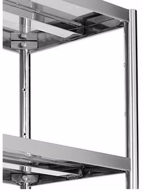 Hyllställning Eco i rostfritt stål – 1400 × 500 mm