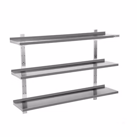 Vägghylla Eco i rostfritt stål – 1200 × 300 mm