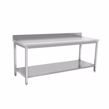 Arbetsbänk Eco i rostfritt stål – 1200 × 700 mm