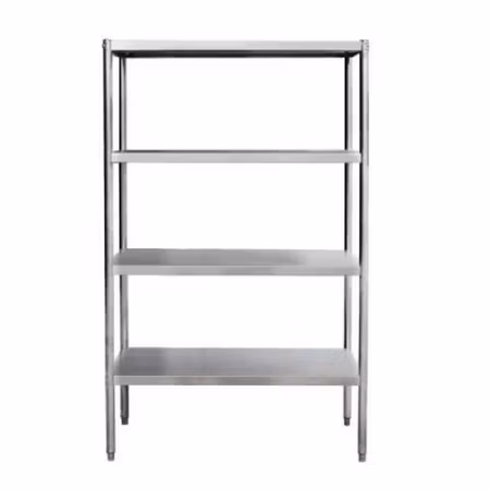Hyllställning Eco i rostfritt stål – 2000 × 500 mm