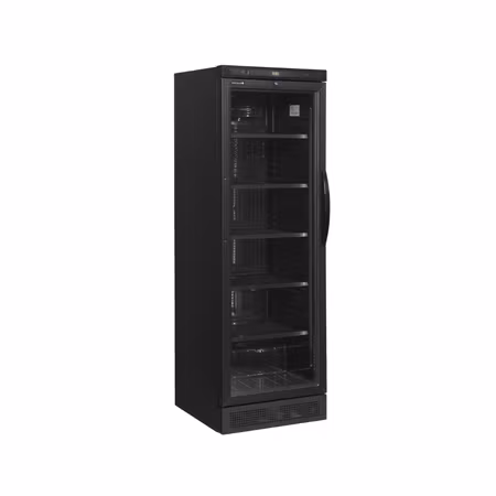 Flaskkyl med glasdörr 372 L – Tefcold CEV425 Black (Vänsterhängd)