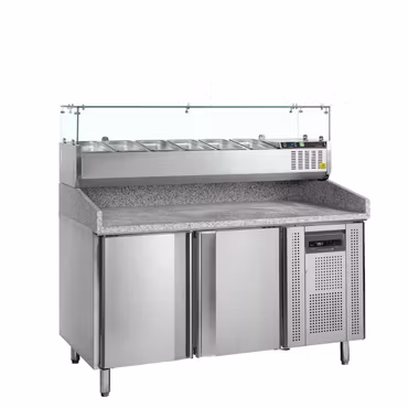 Pizzakylbänk 2 dörrar med kylränna GN1/3 – Tefcold PT1200