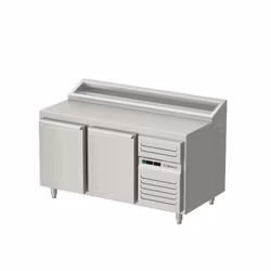 Pizzakylbänk 2 dörrar med kylränna GN1/6 - Allthermo