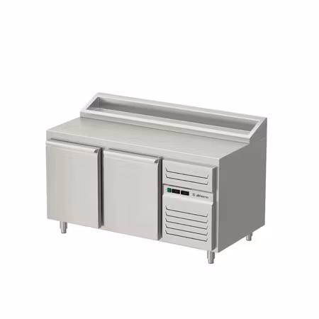 Pizzakylbänk 2 dörrar med kylränna GN1/6 - Allthermo