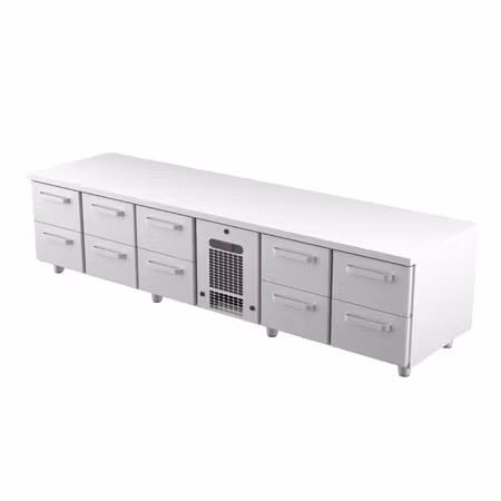 Grillkylbänk – Coolpart VLG-24010 med 10 draglådor