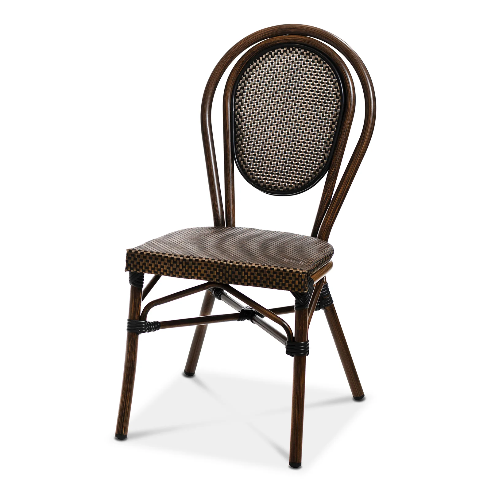 Stol Rennes, Svart/brun texteline